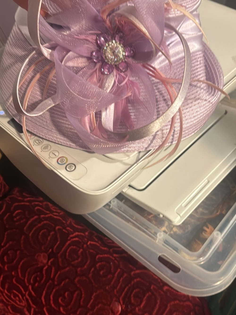 Hat interior with label